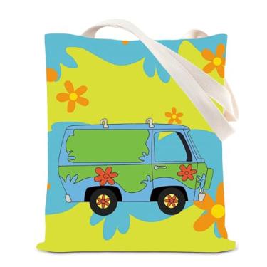 Imagem de Bolsa de maquiagem de filme de desenho animado, máquina misteriosa, presente de máquina misteriosa, presente para melhor amigo, furgão, bolsa cosmética, Mystery van T, Bolsa