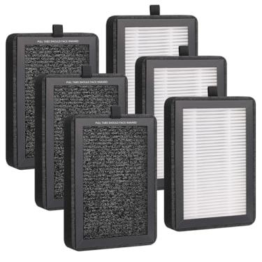Imagem de DREDUXUN Pacote com 6 filtros de substituição LV-H128 para purificador de ar Levoit, compatível com purificador de ar LV-H128 / PUURVSAS (HM669A) / ROVACS (RV60), sistema de filtragem HEPA verdadeiro