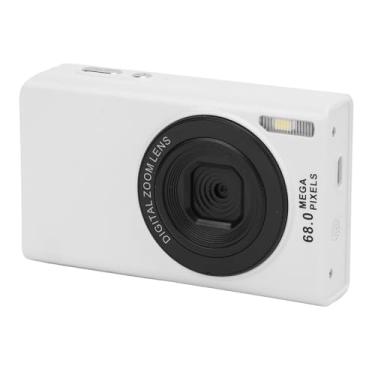 Imagem de Câmera de Vlogging Em 4K, Prevenir Shake, Zoom de 16x, Câmera Digital de 68 MP, Tela de 2,4 Polegadas, Profissional para Fotografia (Branco)