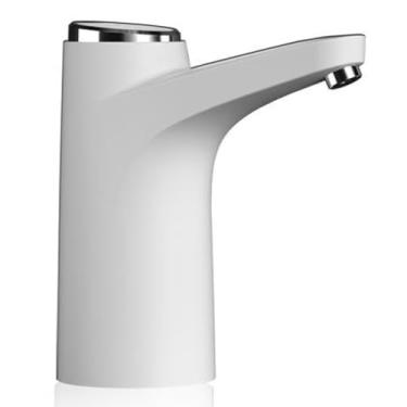 Imagem de Bomba de Garrafa de água Elétrica, Carregamento USB Pressione Start Mute Universal Potting Water Dispenser for Intelligent Home Office (WHITE)
