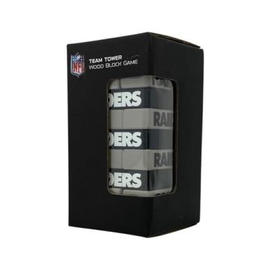 Imagem de Rico Industries NFL Mini Travel Team Tower Mini Team Travel Team Tower - Wood Stackem Game 4.75 x 2.5 (Las Vegas Raiders)