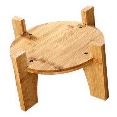 Imagem de IEUDNS Plant Stand Decoração doméstica Organizador versátil Potão de flores de madeira para sala de jantar da sala de jantar da, Redondo