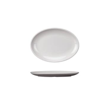 Imagem de Prato oval raso de hotel, pastelaria e cantina de frutas - 38010 branco