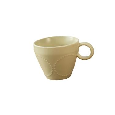 Imagem de Prato de cerâmica retrô com contas estilo japonês, tigela de sopa doméstica e tigela de arroz - copo de água/verde leite