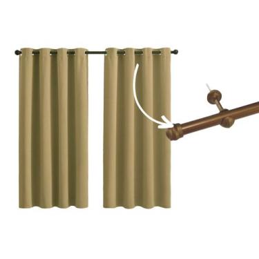 Imagem de Cortina Para Quarto Com Varão Incluso Kit Completo Oxford - Casa Armaz