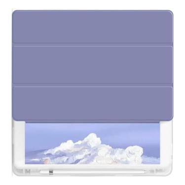 Imagem de Capa Para Tablet Para iPad Air 5 / Air 4 10.9" 2022/2020 Com Bandeja De Canetas Suporte Couro.