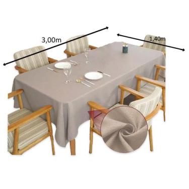 Imagem de Toalha de mesa Linho Rustico para 10 lugares 1,40 x 3,00m - Armazem do