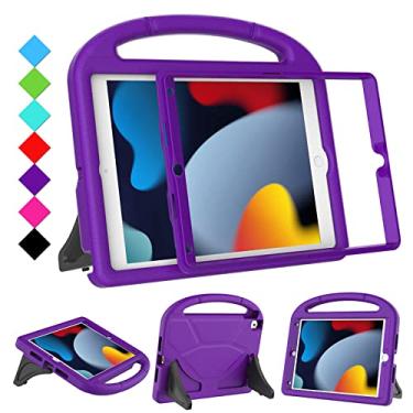 Imagem de RTOBX Capa infantil para iPad 10.2 e 10.5, iPad 9ª/8ª/7ª geração 10,2 polegadas 2021 2020 2019 com protetor de tela, iPad Air 3ª geração/Pro 10,5 polegadas com suporte, roxo