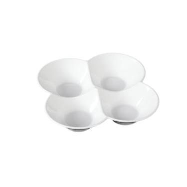 Imagem de Prato de mesa branco, imitação de porcelana lanche multi-grade prato de lanche -451-10