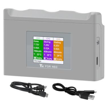 Imagem de Carregador de bateria bidirecional multifuncional com carga de armazenamento para drone DJI Neo, hub de carregamento LCD, carregamento rápido, 3 acessórios de baterias