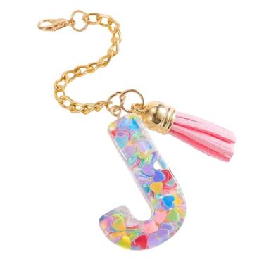 Imagem de HAPPYLIVE SHOPPING Pingente de letra para Stanley Cup, 1 peça, pingente de chaveiro rosa para mulheres, one size, Resina epóxi