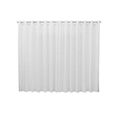 Imagem de Cortina 3,00x2,30 Sala Quarto Cozinha Varão Tecido Jacquard - Shopping