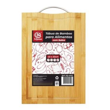 Imagem de Kit 02 Tábua De Bambu Para Carne Legumes Churrasco 32x22cm - Sq Só Qua