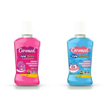 Imagem de Kit Enxaguante Bucal Carmed Beijos+ Dentadura 250ml - Cimed