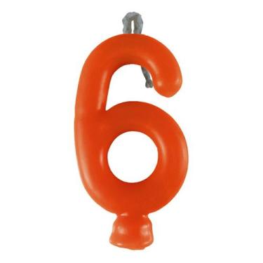 Imagem de Vela de Aniversário Neon Laranja - Festcolor, 6