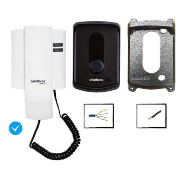 Imagem de Kit Porteiro IPR 8010 Intelbras cabo Protetor Combo Oficial