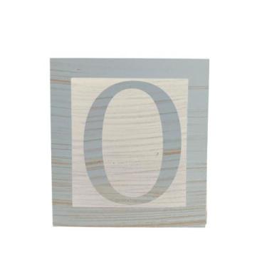 Imagem de Cubo Branco Letra Azul Bebê com Aplique Festa Chá de Bebê Decoração 8x