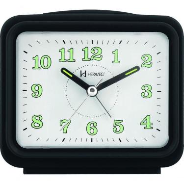 Imagem de Relógio Despertador Branco Dois Alarme Super Alto Pilha Preto - Preto