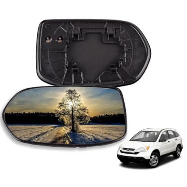 Imagem de GrteRokky Vidro do espelho lateral do motorista aquecido compatível com Honda CRV 2007-2011 substituição do vidro do espelho retrovisor esquerdo 76253SXSA01