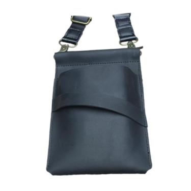 Imagem de predolo Bolsa de tesoura de cabeleireiro Bolsa de tesoura Caso de tesouras do suporte da fã de barbeiro da cintura da cintura para salões de enfermeira, Preto