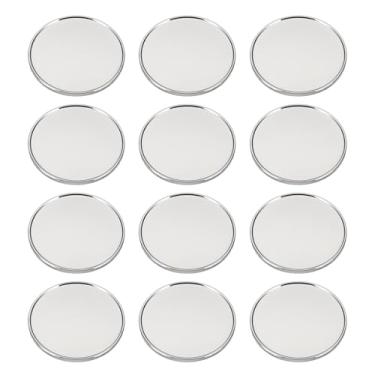 Imagem de PATIKIL Marcador de bola de golfe de 2,5 cm, pacote com 12 marcadores de bola de metal em branco, disco de marcação de posição, acessório para homens e mulheres, jogos de mesa, prata