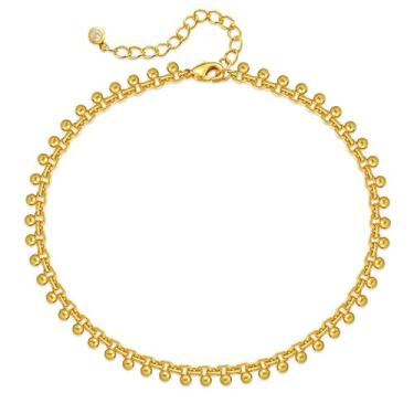 Imagem de Yumikoo Tornozeleira feminina banhada a ouro 18 k, middle, Ouro amarelo, Sem Pedra Preciosa