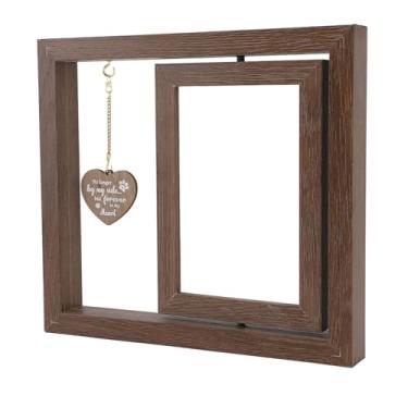 Imagem de Moldura de Imagem Rotativa para Cães, Maca de Imagem de Luto de Cachorro de Dupla Face