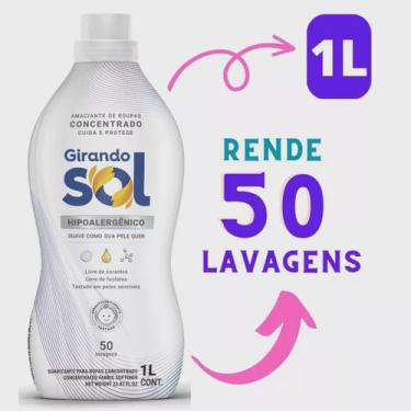 Imagem de Amaciante Roupa Conc. Hipoalergenico Girando Sol Frasco 1 lt
