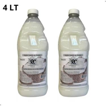 Imagem de Kit 2 Uni Lava-Roupas Líquido Sabão De Coco RC 2L- 4 Lt