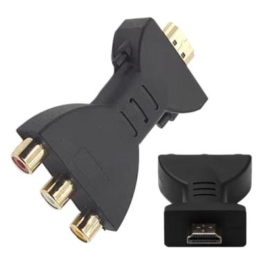 Imagem de HCJspring Adaptador conversor componente VA de vídeo composto HDMI para 3RCA, adaptador HDMI para AV para TV, HDTV, DVD (vermelho, branco, amarelo)