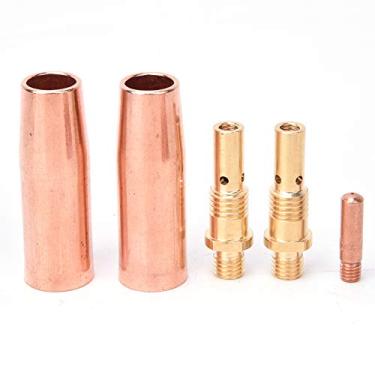 Imagem de Soldador MIG, Kit de Combinação de Acessórios para Pistola de Soldagem Acessórios para Soldagem MIG Pontas para Pistola de Calor 21-50 Bocal de Soldagem 35-50 Difusor de Gás