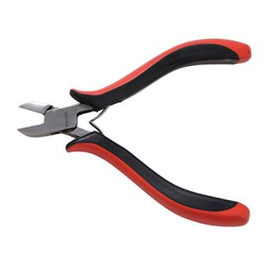 Imagem de The Beadsmith Platinum Series German Semi-Flush Side Cutter, inches (120mm) with Polished Steel Head, red and Black Ergonomic Comfort Grip Handle and Double-Leaf Spring, Tool for Jewelry Making