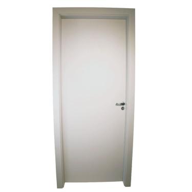 Imagem de Kit Porta de Madeira Completa 213x74cm Batente 12cm Lado Esquerdo Cinza TX