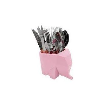 Imagem de Bem Útil - Escorredor de Talheres - Plástico - Rosa Claro - Suporte para Secar Louças
