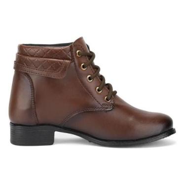 Imagem de Bota Botinha Coturno Feminina Cano Curto Confortável Country Elegante 