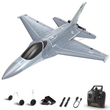 Imagem de VOLANTEXRC 4CH RC Plane 2.4GHz Jet F-16 Fighting Falcon RC Airplane Fighter Ready to Fly with Xpilot Stabilizer System, One Key Aerobatic Perfect for Adults （Gray）