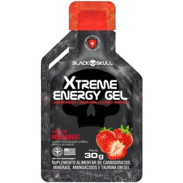Imagem de Gel De Carboidratos Xtreme Energy Gel 30G Morango Blackskull - Black S