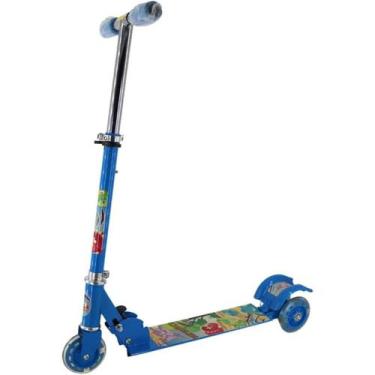 Imagem de Patinete Infantil Com 3 Rodas Radical Dobrável Ajustável Azul - Unitoy