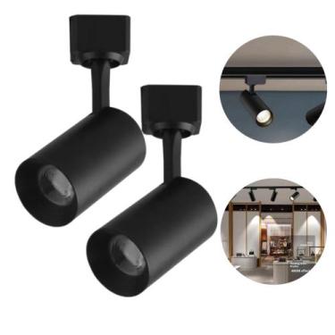 Imagem de Kit 2 Spot Lâmpada Luminaria LED Para Trilho 7W Direcionável Bivolt Il