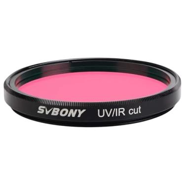 Imagem de SVBONY Filtro de telescópio UV IR Filtro de bloco de corte Filtro infravermelho Câmera CCD para telescópio de astrofotografia UV Filtro Roscas de 2 polegadas para DSLR câmera