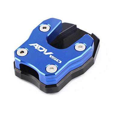 Imagem de Acc-Creativity Suporte de pé de motocicleta com ampliador lateral para placa de extensão compatível com HONDA ADV150 XADV150 2019-2020 (azul)