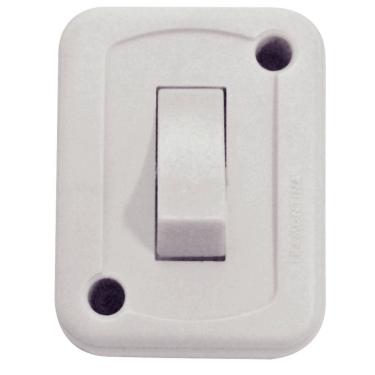 Imagem de Interruptor De Sobrepor 1 Tecla Simples 10 A 250 V Tramontina Branco Tramontina