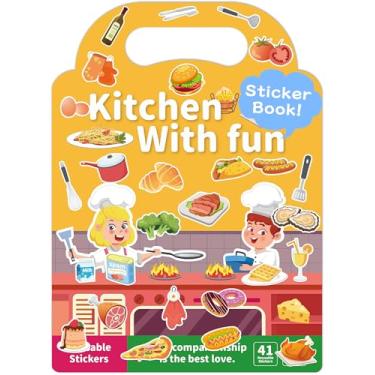 Imagem de Benresive Reusable Sticker Book for Toddlers 2-4 Years, Fun Travel Stickers for Kids, Waterproof Sticker Books for Toddlers 1-3, Crafts Activities for Todddlers 1-3 2-4 3-5 - Kitchen