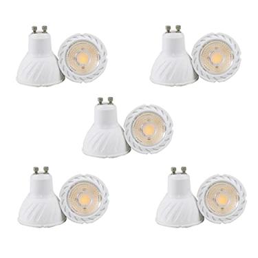 Imagem de CTKcom Lâmpadas Led Cob Gu10 3W (Equivalentes A Halógenas De 25W), Branco Quente, 3000K, 200Lm, Para Iluminação Embutida Em Trilhos Paisagem, Base Mr16, Ângulo Feixe 38°, Pacote Com 10