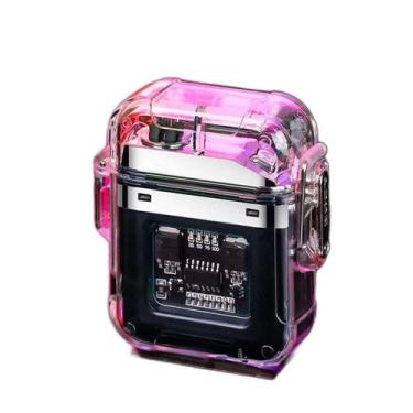 Imagem de Super Lanterna Isqueiro Plasma Transparente Usb