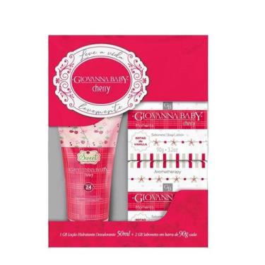 Imagem de Kit Giovanna Baby Loção Hidratante + 2 Sabonete 90 gr Cherry