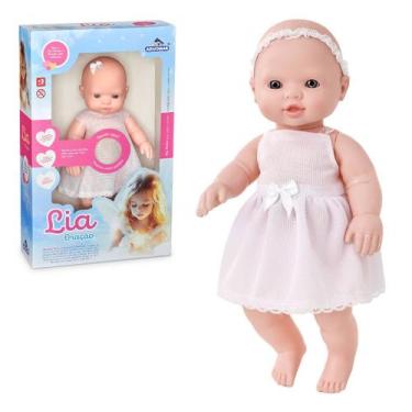 Imagem de Boneca Bebê Lia Canta 2 Orações Reza Pai Nosso+ Querido Deus - Adijoma