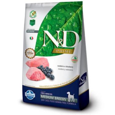 Imagem de Ração N&D Prime Cordeiro e Blueberry Cães Adultos Raças Médias 10,1kg