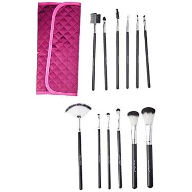 Imagem de Kit de Pincéis Macrilan - 12 Peças Roxo - Cerdas Macias para Maquiagem Completa - Custo-Benefício Imbatível KPI-5C