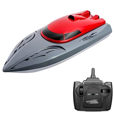 Imagem de SIMBAE barco de controle remoto 806 2.4G barco RC barco com controle remoto 20 km/h brinquedo à prova d'água de alta velocidade barco RC barco de corrida presente para crianças